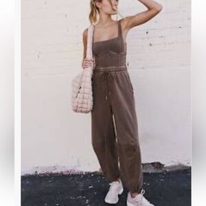 Free People Brown Jumpsuit